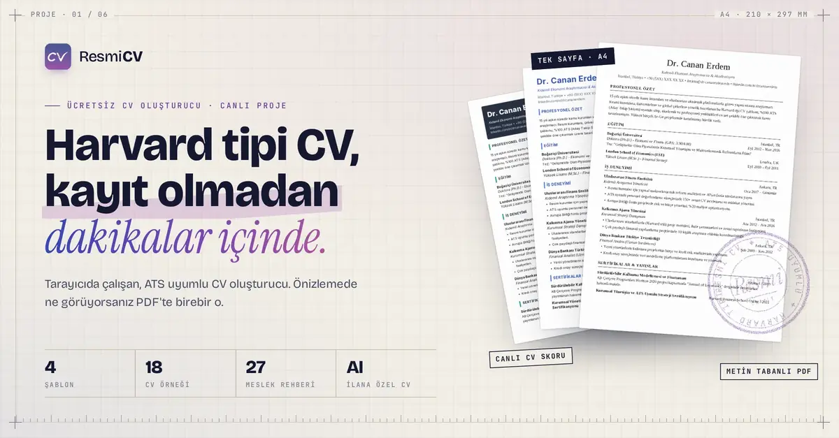 Resmi CV ekran görüntüsü